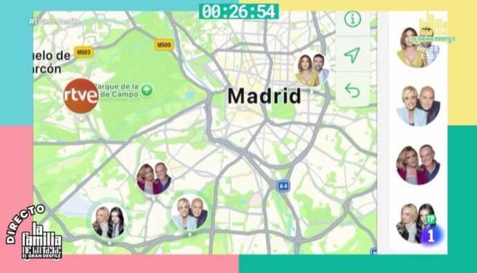 Así evoluciona el mapa en tiempo real de los ocho rostros de 'La familia de la tele'