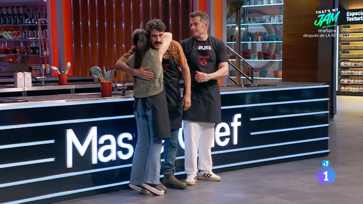 Clara, Víctor e Ismael en 'MasterChef 13'.
