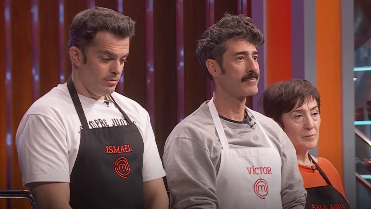 Ismael, Víctor y Ana María en 'MasterChef'.