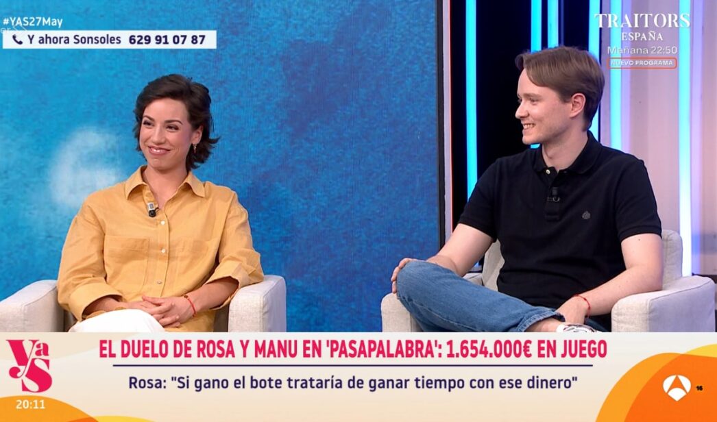Rosa Rodríguez y Manu Pascual en 'Y ahora Sonsoles'.