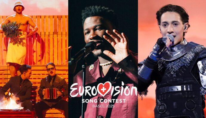 KAJ, Claude y Kyle Alessandro, representantes de Suecia, Países Bajos y Noruega en Eurovisión 2025.