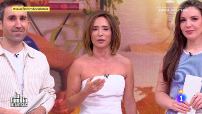 María Patiño, Aitor Albizua e Inés Hernand en 'La familia de la tele'