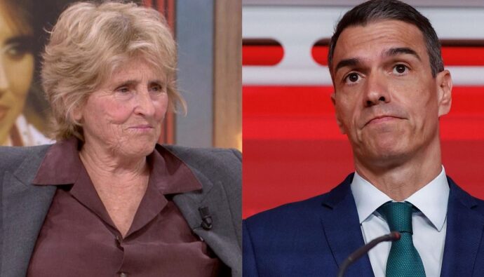 Mercedes Milá y Pedro Sánchez.