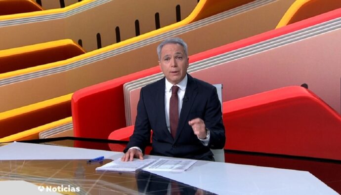 Vicente Vallés en 'Antena 3 Noticias'.