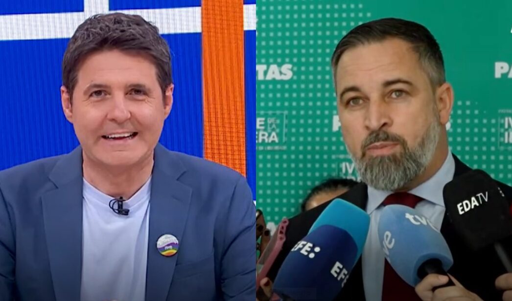 Jesús Cintora y Santiago Abascal.