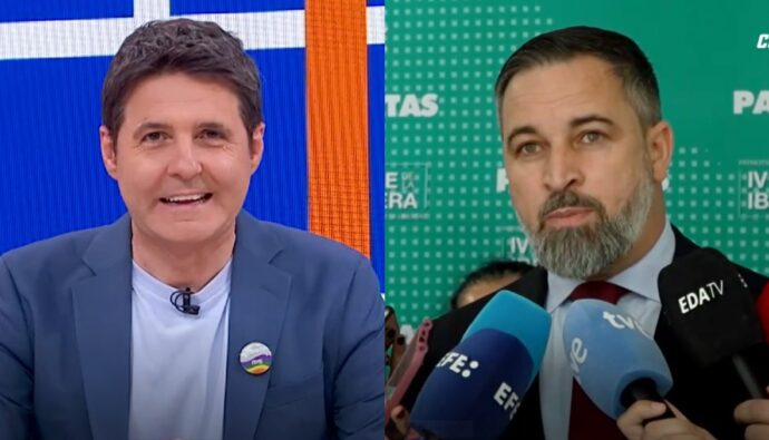 Jesús Cintora y Santiago Abascal.