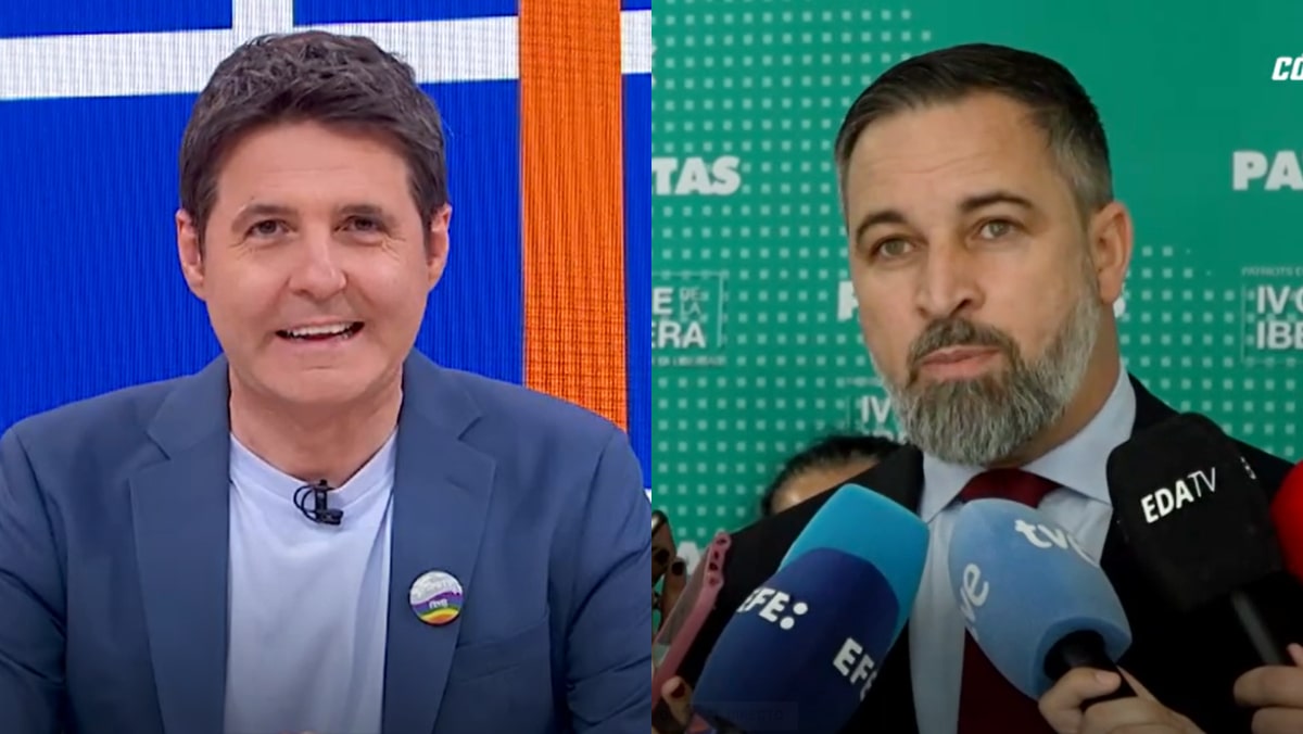 Jesús Cintora y Santiago Abascal.