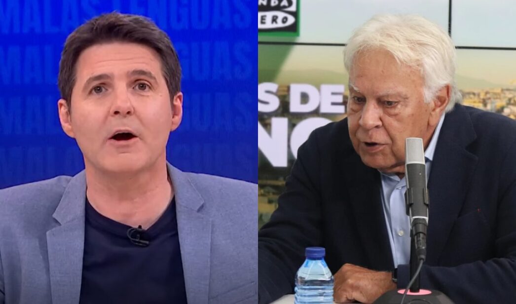 Jesús Cintora y Felipe González.