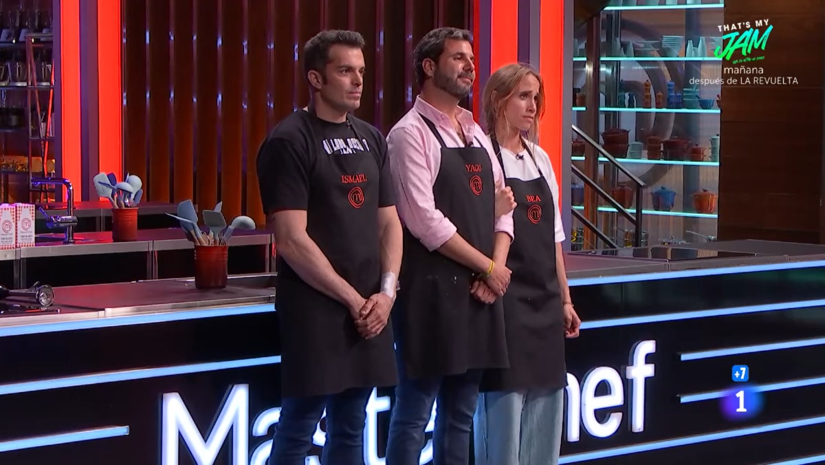 Ismael, Yago y Bea en 'MasterChef 13'.