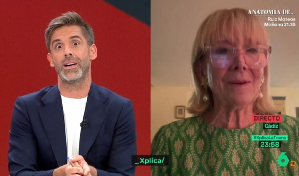 José Yélamo y Esperanza Aguirre en 'LaSexta Xplica'.