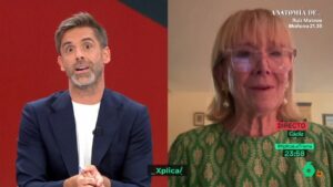 José Yélamo y Esperanza Aguirre en 'LaSexta Xplica'.