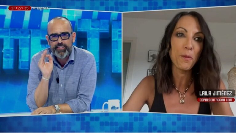 Laila Jiménez con Risto Mejide en 'Todo es mentira'.