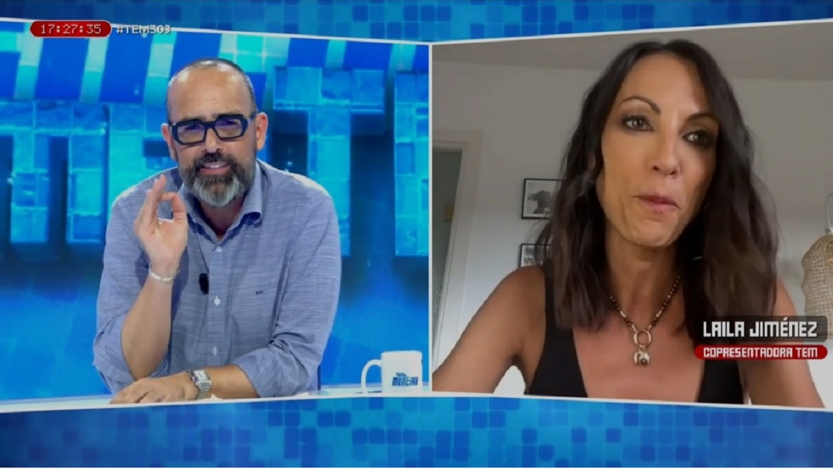 Laila Jiménez con Risto Mejide en 'Todo es mentira'.