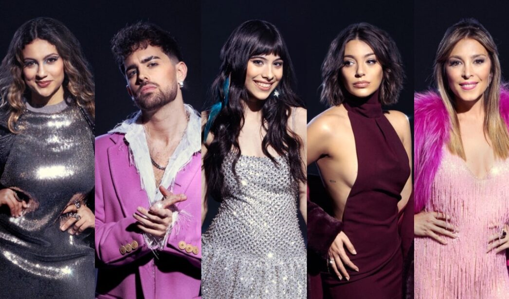 Esperansa, Mikel, Melani, Ana y Gisela, finalistas de 'Tu cara me suena 12'.