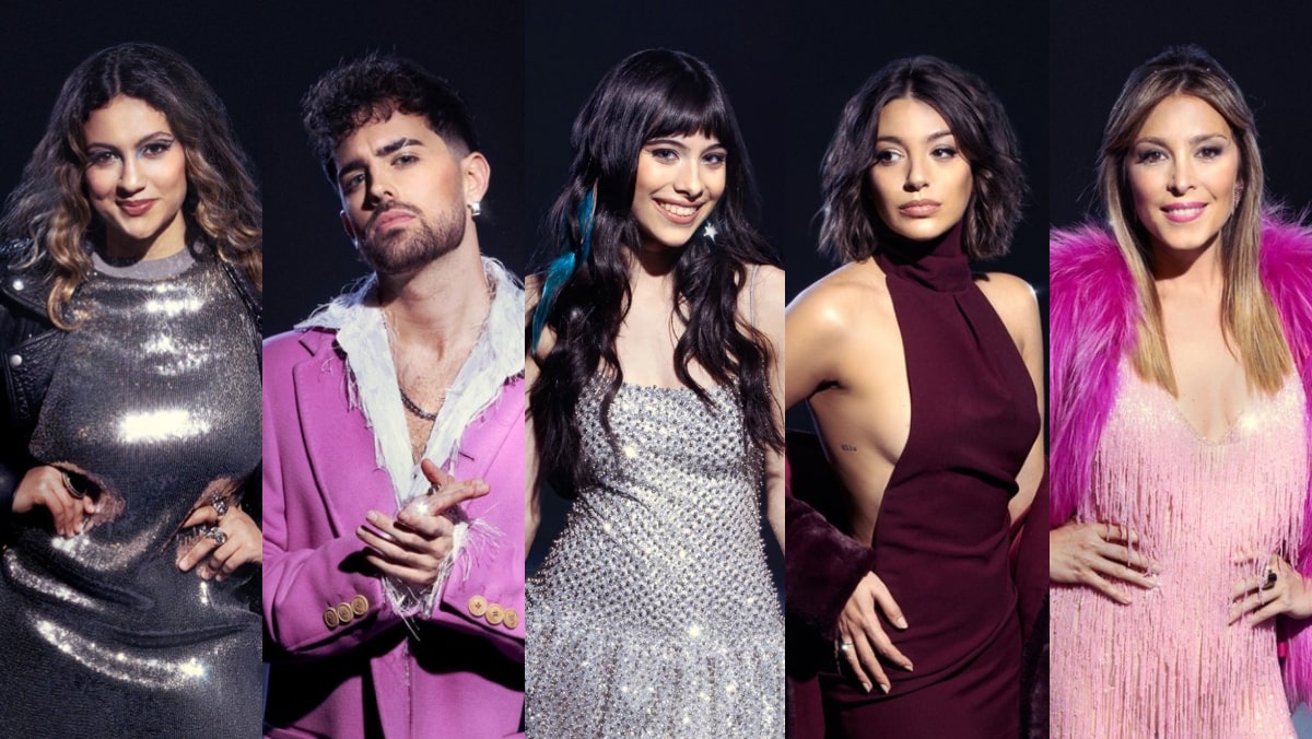 Esperansa, Mikel, Melani, Ana y Gisela, finalistas de 'Tu cara me suena 12'.