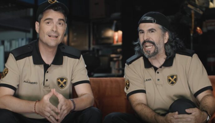 Álex Clavero y JJ Vaquero en 'La garita'.