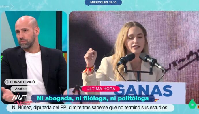Gonzalo Miró en 'Más vale tarde'.