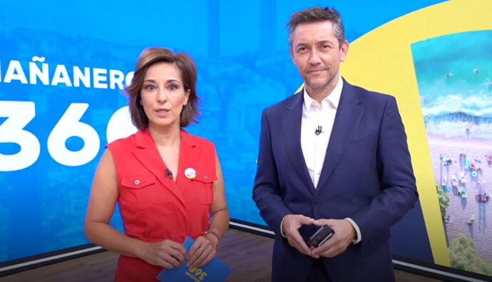 Adela González y Javier Ruiz en 'Mañaneros 360'.