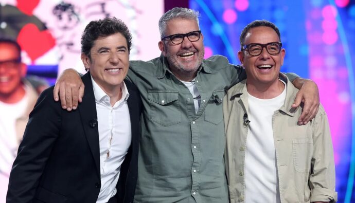 Manel Fuentes, Flo y Ángel Llácer en 'Tu cara me suena 12'.