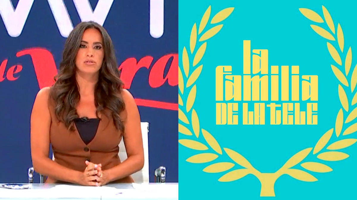 Marina Valdés en 'Más vale tarde' y el logotipo de 'La familia de la tele'