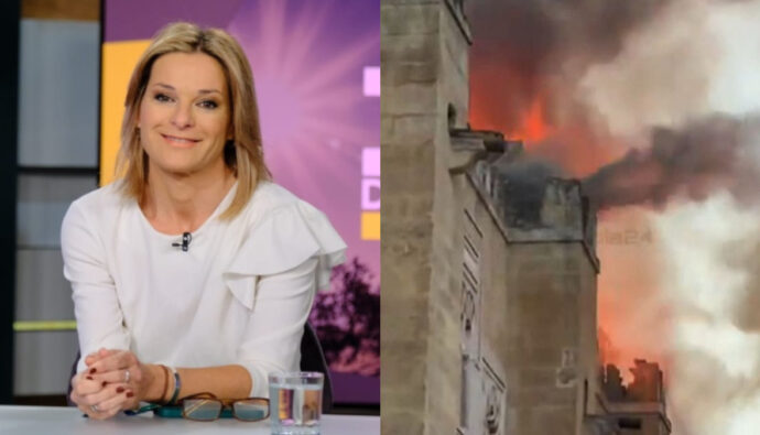 La directora adjunta de Canal Sur, Isabel Cabrera, y el incendio en la Mezquita de Córdoba