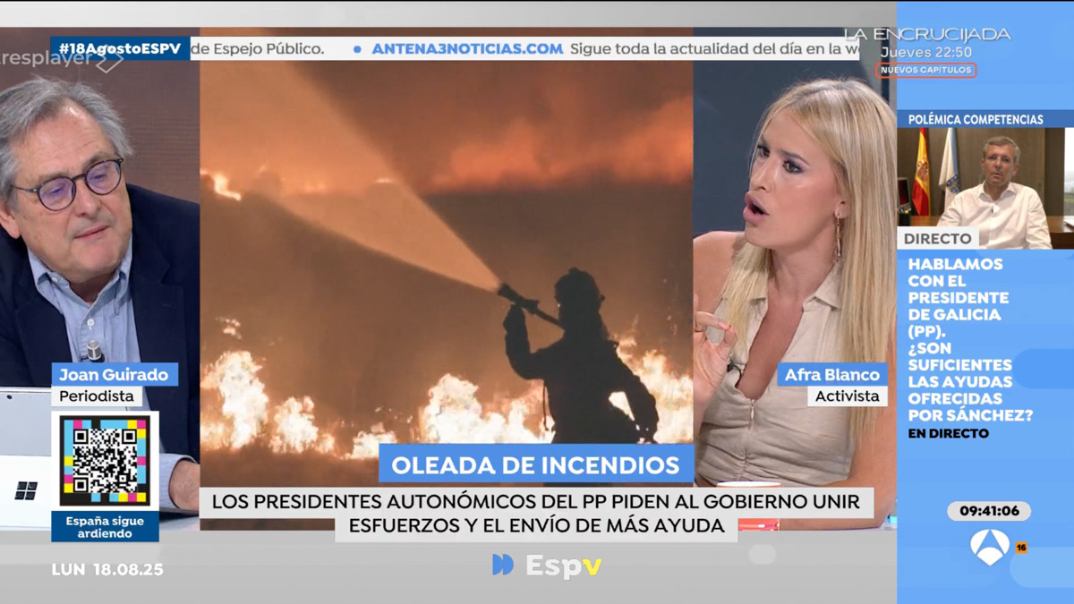Paco Marhuenda y Afra Blanco en 'Espejo Público'