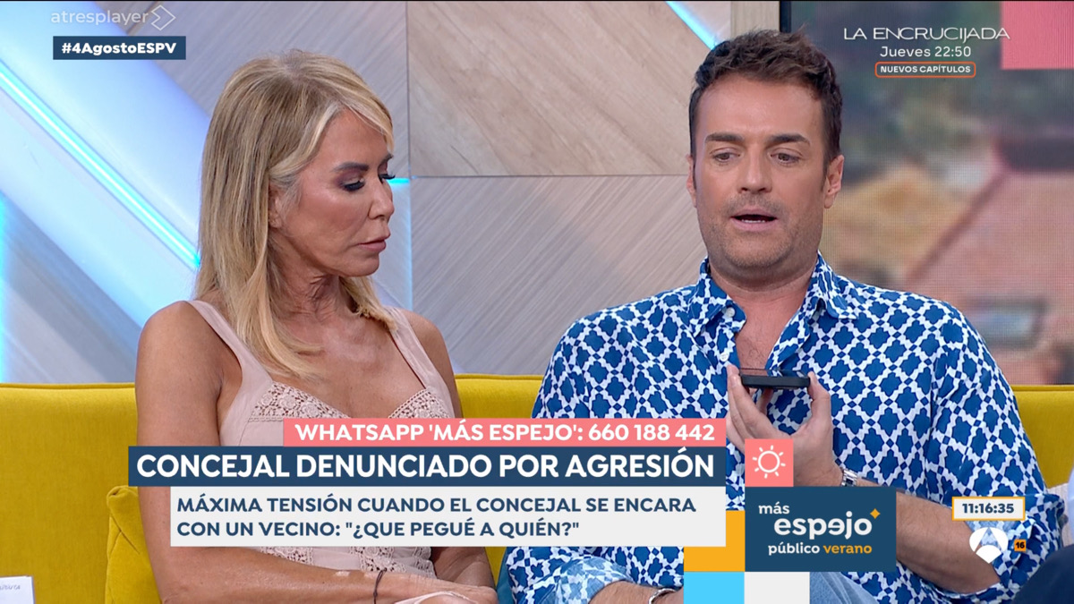 Miquel Valls y Montse Suárez en 'Espejo Público'