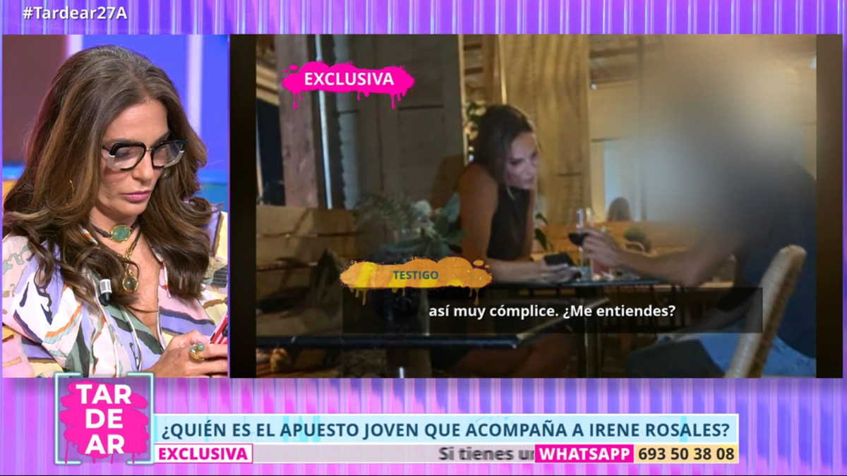 Imágenes de Irene Rosales junto a un hombre en 'Tardear'