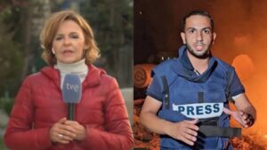 Almudena Ariza condena el asesinato de periodistas en Gaza.