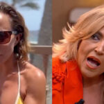 María Patiño en una promo de 'No somos nadie' y Lydia Lozano en 'Pasa sin llamar'