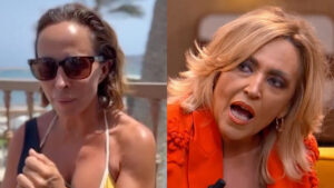 María Patiño en una promo de 'No somos nadie' y Lydia Lozano en 'Pasa sin llamar'