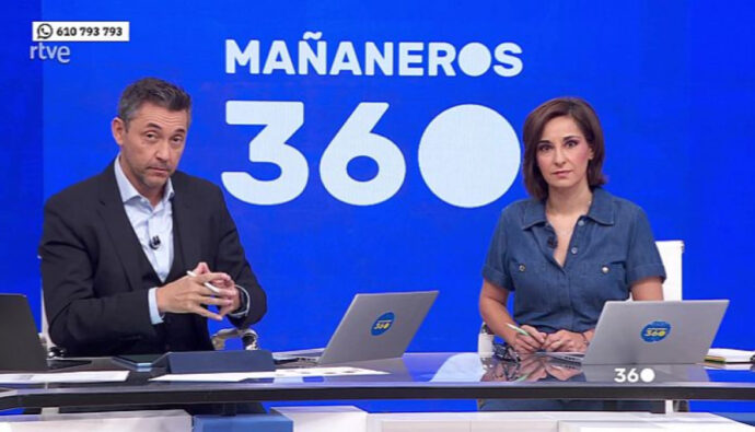 Javier Ruiz y Adela González en 'Mañaneros'