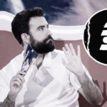 Rafa Castaño en 'Agárrate al sillón' y el logotipo de Telecinco