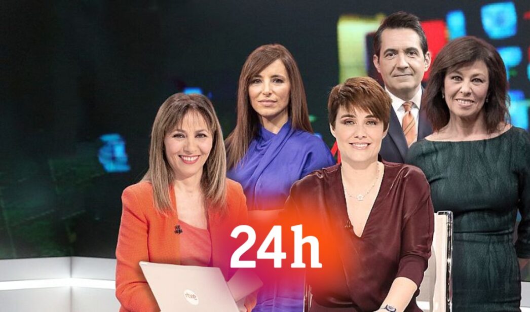 Una presentadora del Canal 24 horas dice adiós.