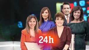 Una presentadora del Canal 24 horas dice adiós.