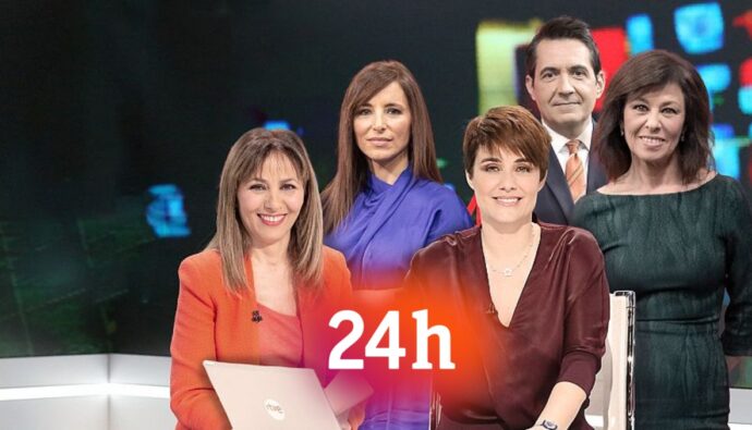 Una presentadora del Canal 24 horas dice adiós.
