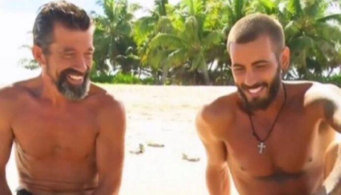 Iván González con José Luis Losa en 'Supervivientes'.