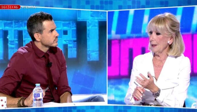 Pablo González-Batista y Esperanza Aguirre en 'Todo es mentira'.