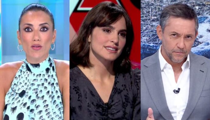 Patricia Pardo, Verónica Echegui y Javier Ruiz.