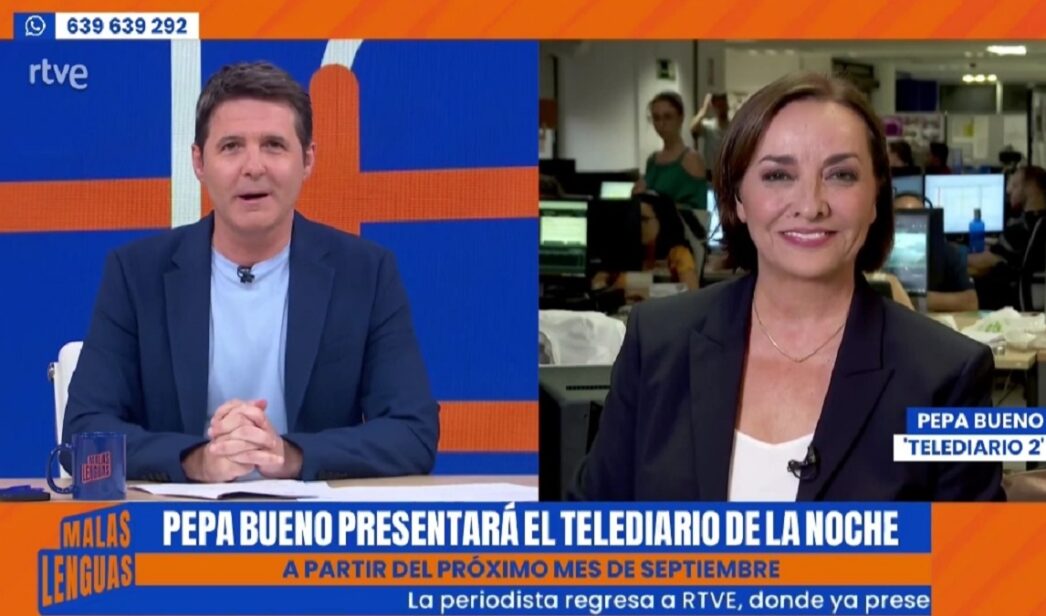 Jesús Cintora con Pepa Bueno en 'Malas lenguas'.
