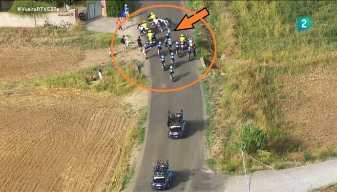 Imagen de la protesta por Gaza en 'La Vuelta'.