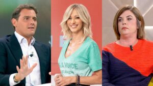 Albert Rivera, Susanna Griso y Samanta Villar.
