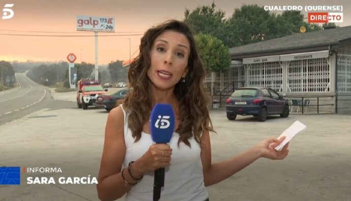 Sara García en 'Informativos Telecinco'.