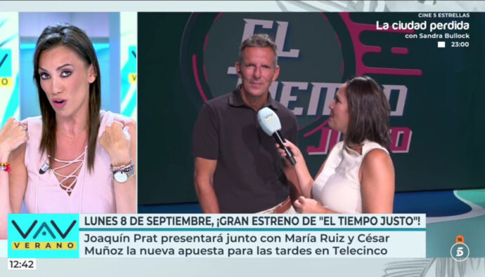 Patricia Pardo en conexión con Joaquín Prat