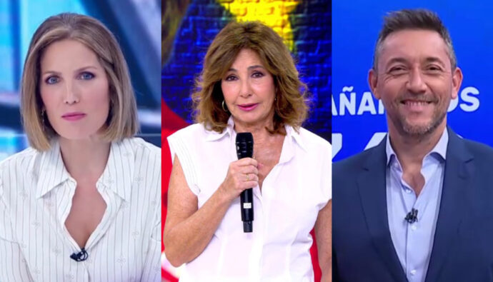 Silvia Intxaurrondo, Ana Rosa Quintana y Javier Ruiz