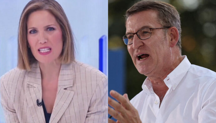 Silvia Intxaurrondo y Alberto Núñez Feijóo