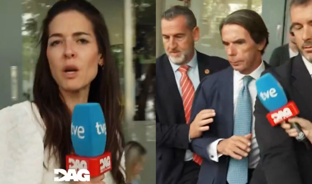 Esther Yáñez con José María Aznar en 'Directo al grano'.