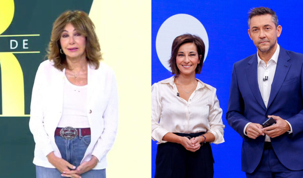 Ana Rosa Quintana y Adela González y Javier Ruiz