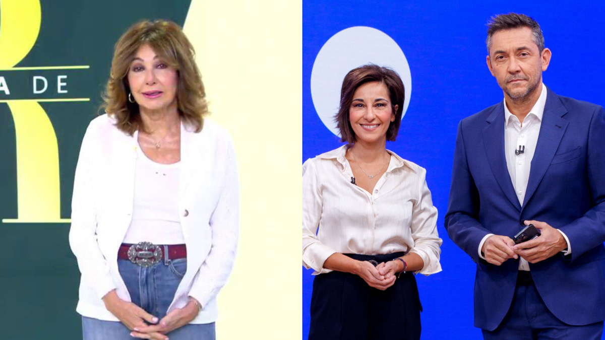 Ana Rosa Quintana y Adela González y Javier Ruiz