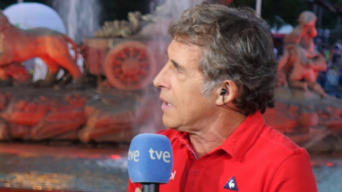 Perico Delgado, comentarista de RTVE en La Vuelta